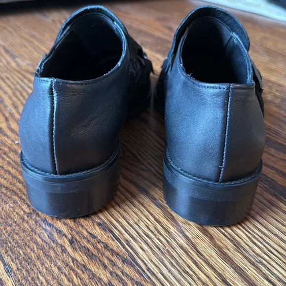 Rossi Women’s 5.5 Loafer with fringe and studs Suede Small Heel Buckle Stretch - Picture 5 of 9